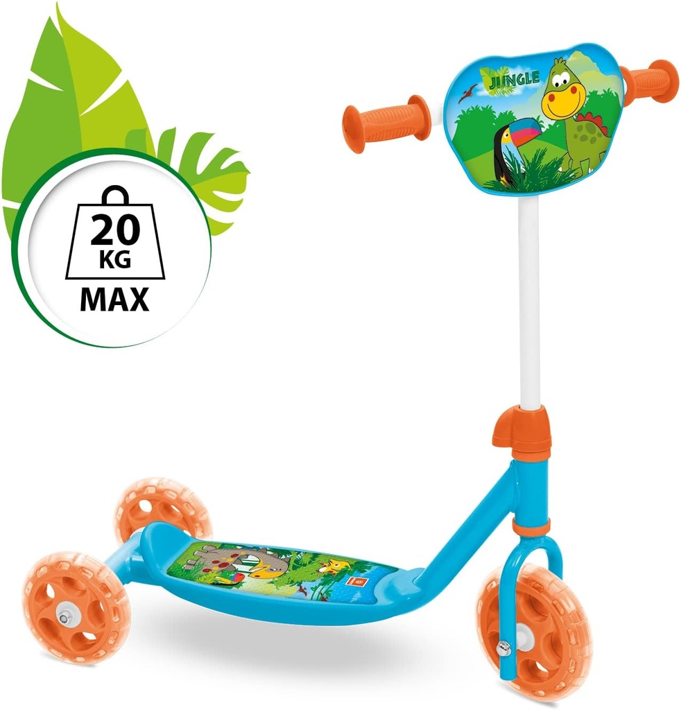Mondo My 1st Jungle Scooter – 3-Wheel Toddler Scooter with Bag
