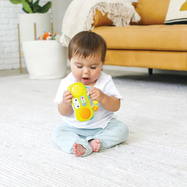 Infantino Music & Light Pretend Mini Boombox – Baby Sensory Toy