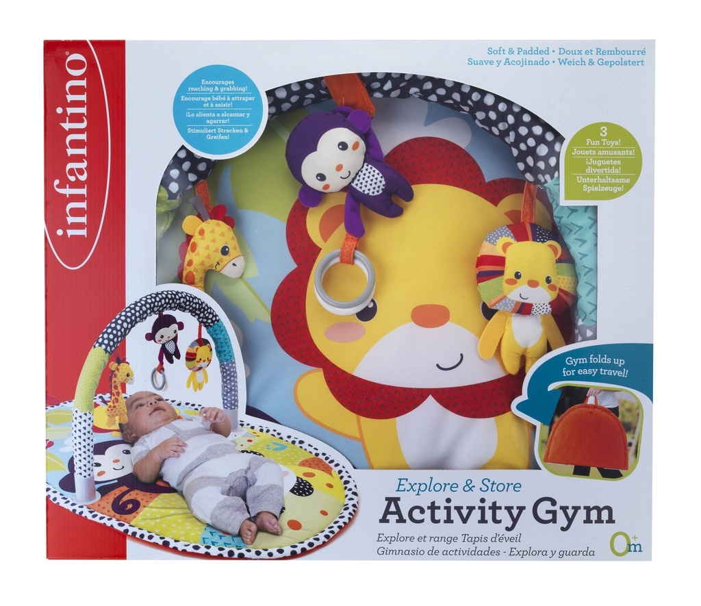 Infantino Explore & Store Activity Gym | Neutral Baby Play Mat