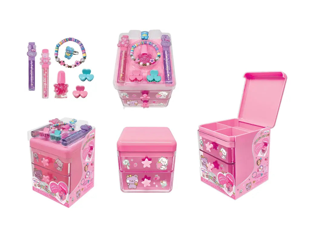 Beauty Cube Cosmetic Set by Hot Focus – Stylish Kids' Organizer