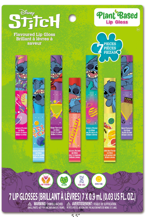 Disney Stitch 7pk Lip Gloss on Card