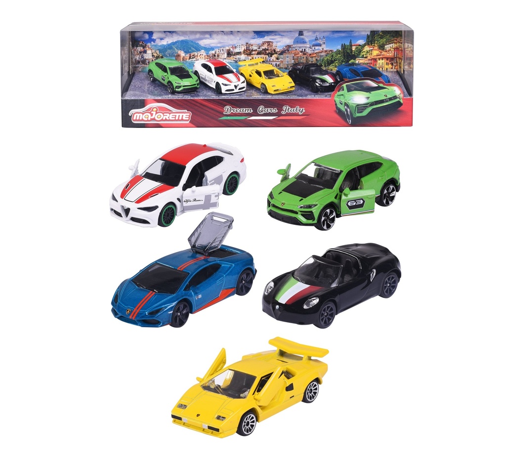 Majorette - Dream Cars Italy, 5 pieces giftpack