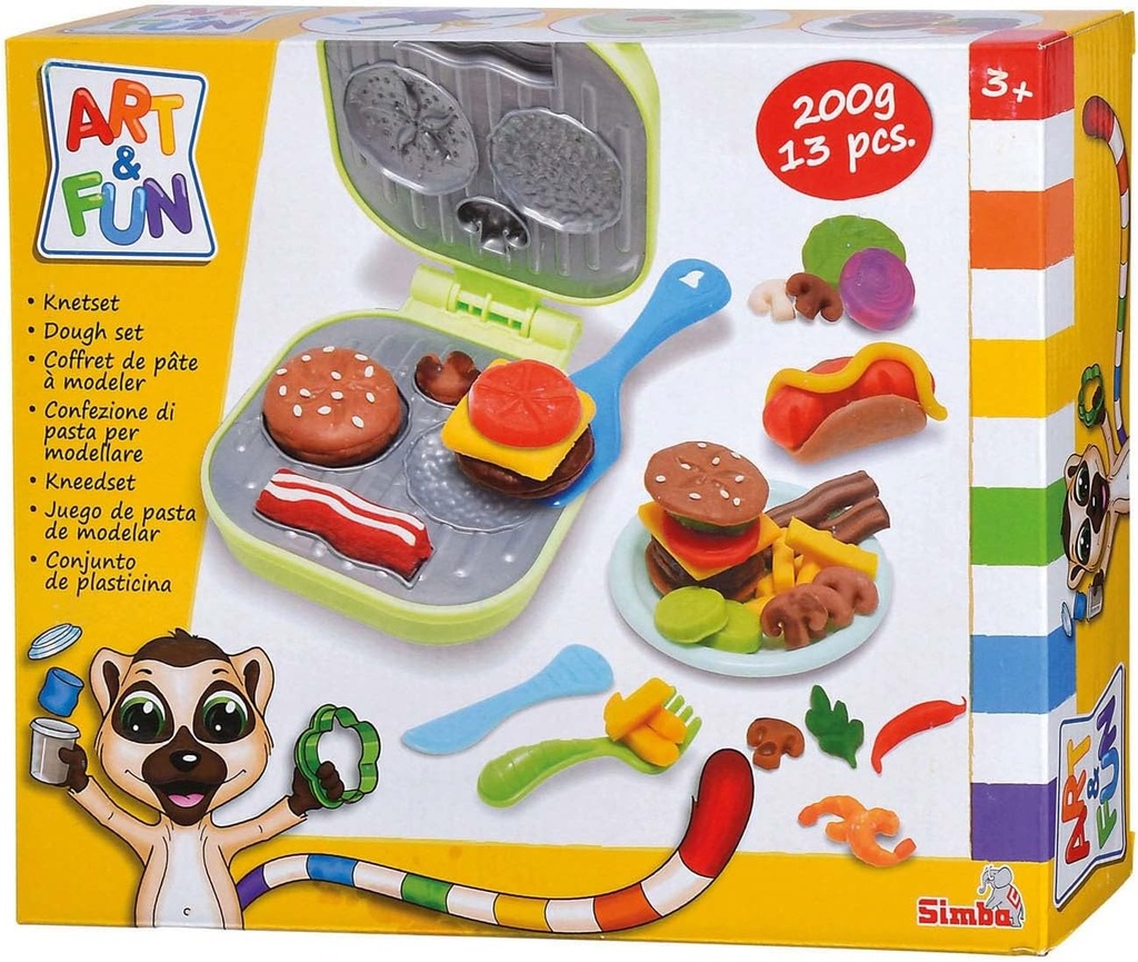 Simba - Art & Fun Dough Set Burger - 13pcs