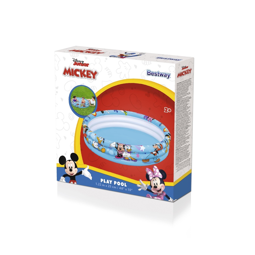 Bestway -Mickey Pool 3-Ring 122X25Cm