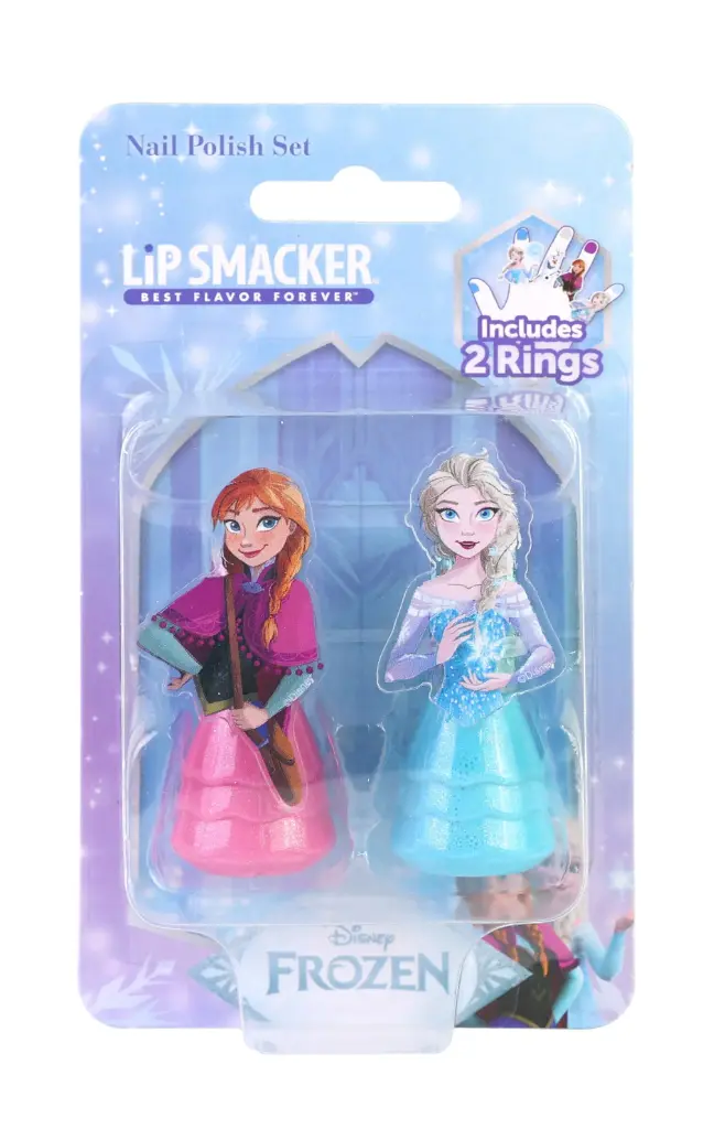 Disney Frozen Lip Smacker Nail Polish Set with 2 Rings