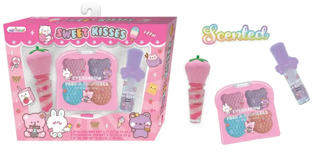 Hot Focus Sweet Kisses Scented Cosmetic Set for Girls