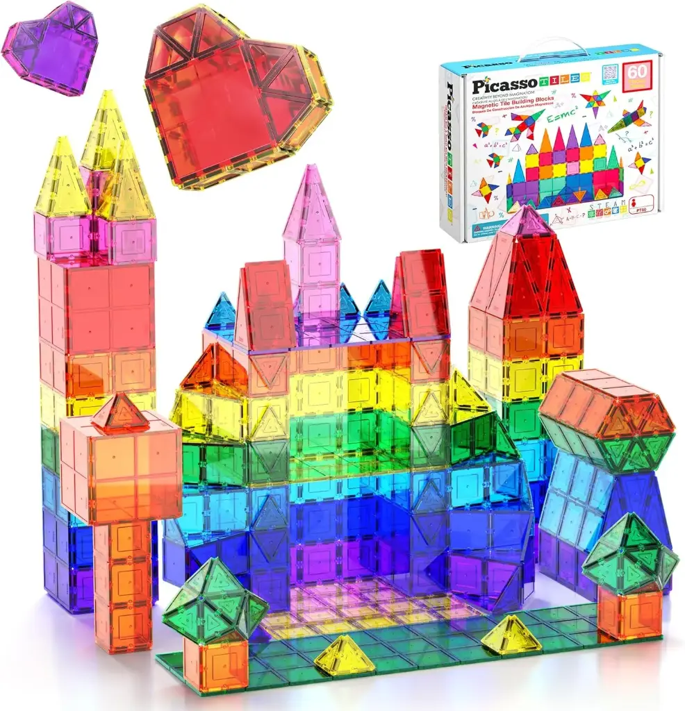 60 Piece Magnetic Building Set – PicassoTiles