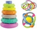 Infantino Box of Cheer - Stacking Rings & Rattle Activity Set