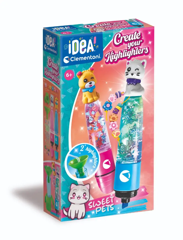 Clementoni Idea Sweet Pets DIY Highlighter Kit