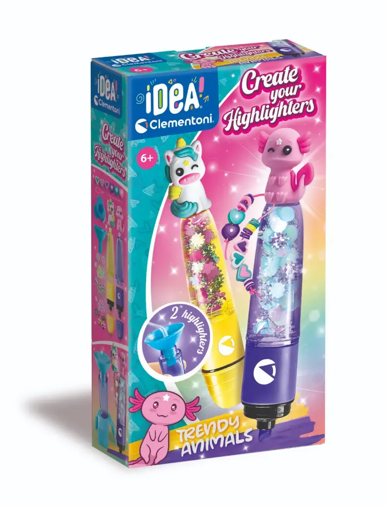Clementoni Idea Create Your Highlighters - Trendy Animals