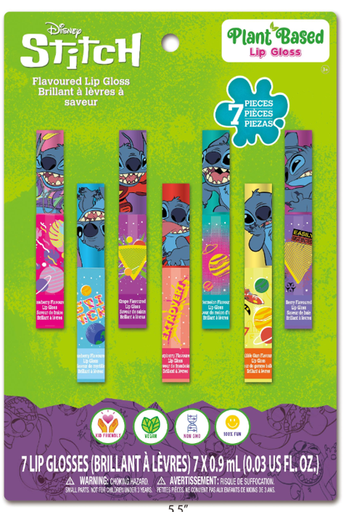 Disney Stitch 7pk Lip Gloss on Card