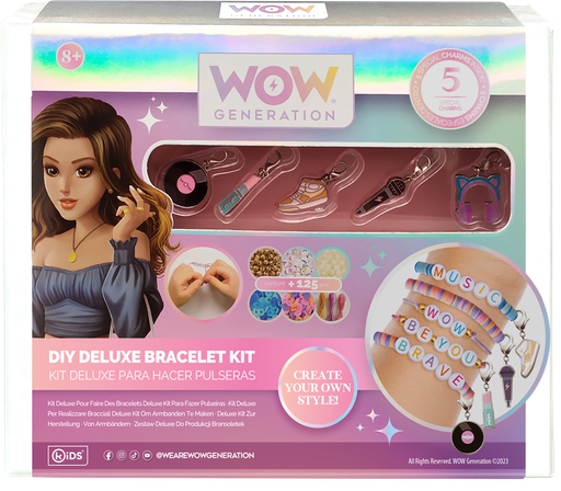 Deluxe Diy Kit With 5 Metal Charms Bracelets-Wow Generation