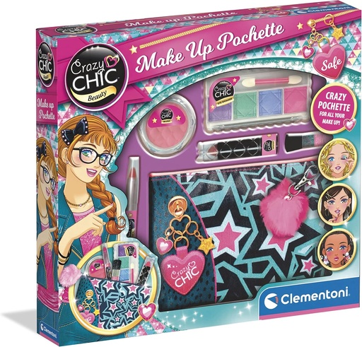 Clementoni-Crazy Chic Pochette Makeup Sets