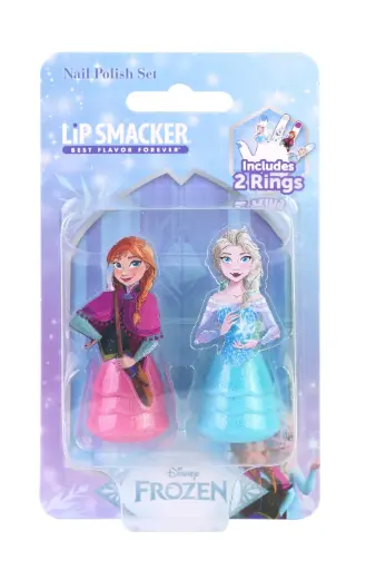 Disney Frozen Lip Smacker Nail Polish Set with 2 Rings
